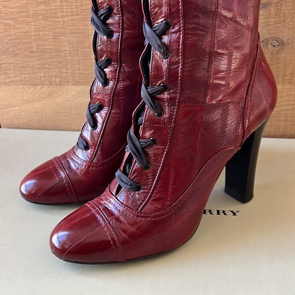 Burberry eel skin boots Size 8.5